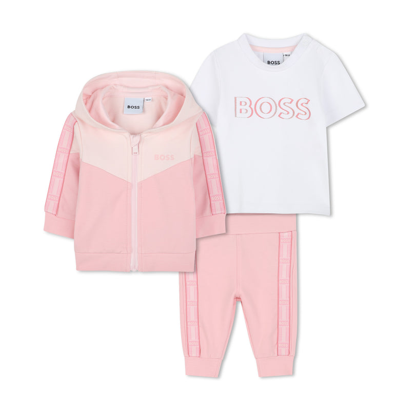 Pink 3 Piece Work-Out Outfit Set