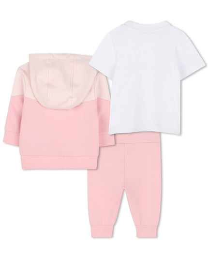 Pink 3 Piece Work-Out Outfit Set