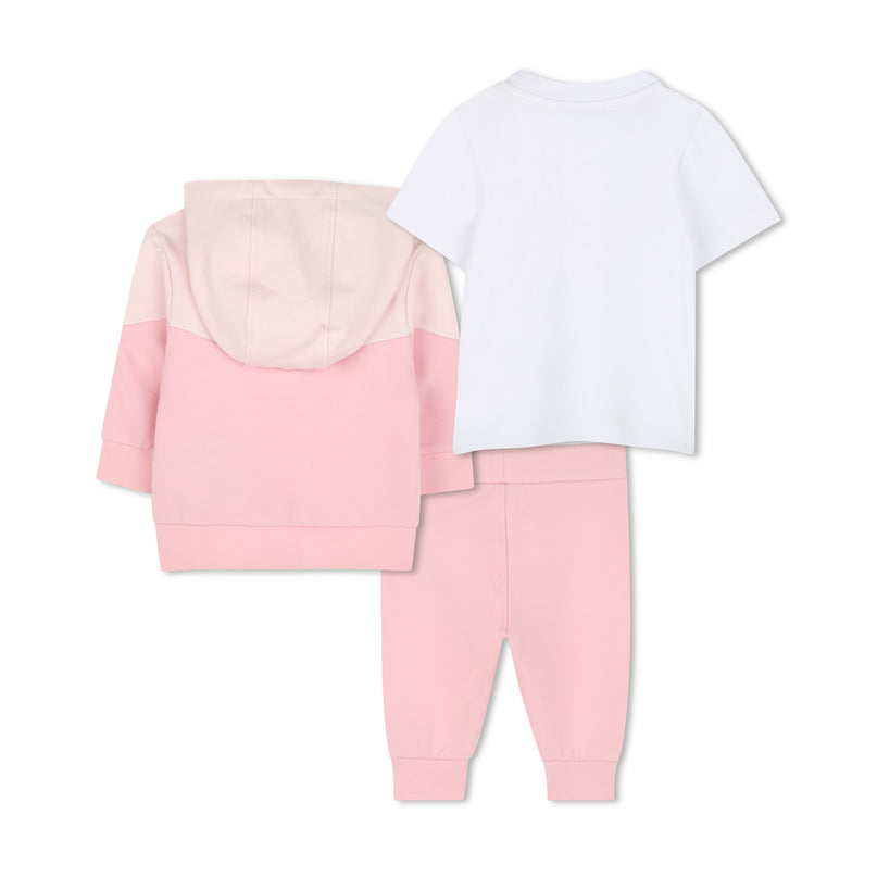 Pink 3 Piece Work-Out Outfit Set