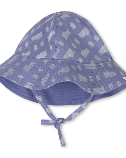Blue Patterned All In One Hat Set
