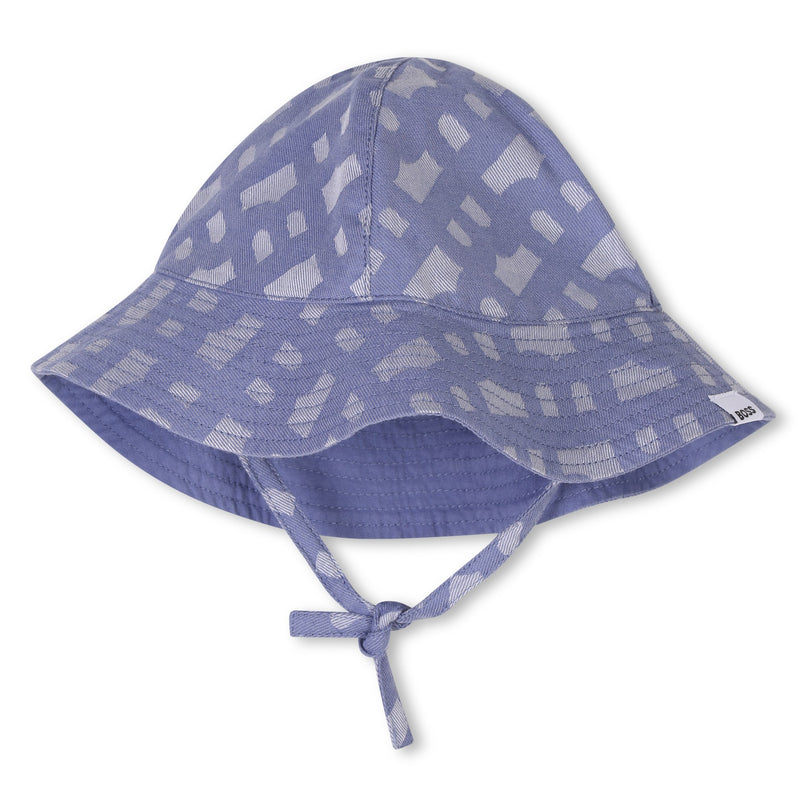 Blue Patterned All In One Hat Set