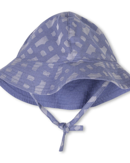 Blue Patterned All In One Hat Set