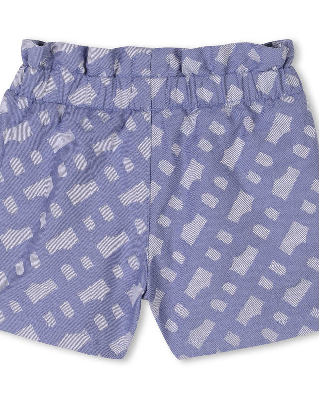White Shirt & Indigo Shorts Set