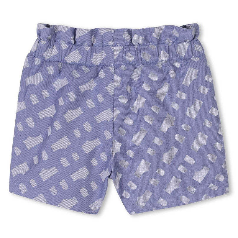 White Shirt & Indigo Shorts Set
