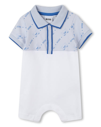 Pale Blue Logo White Shortie