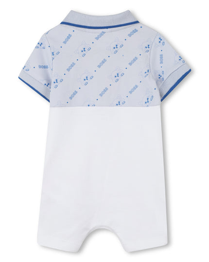 Pale Blue Logo White Shortie