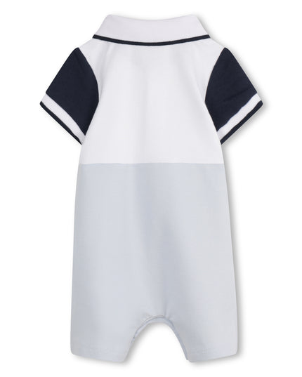 Pale Blue Collared Baseball Shortie