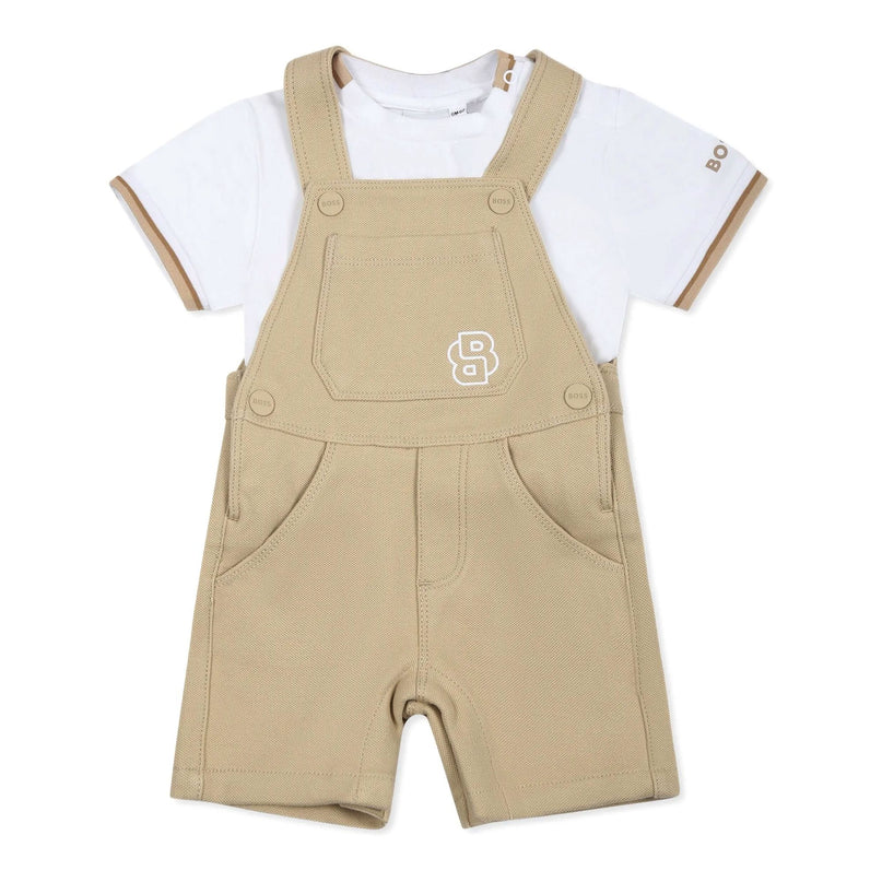 Stone Logo Dungarees Set