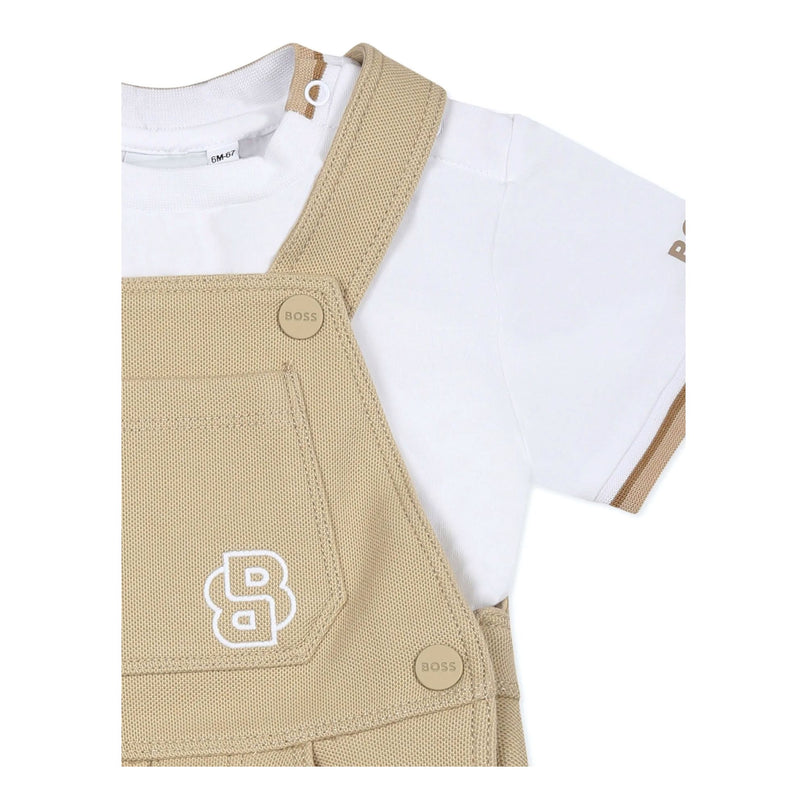 Stone Logo Dungarees Set