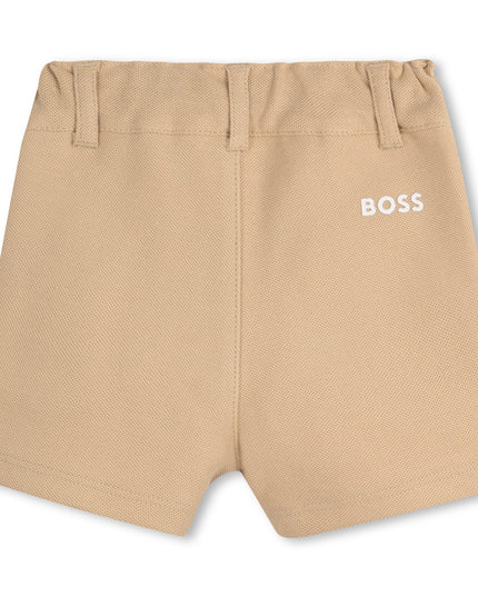 White Polo Beige Shorts Set