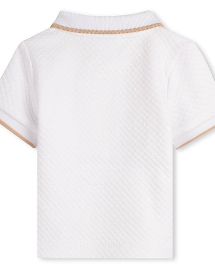 White Polo Beige Shorts Set
