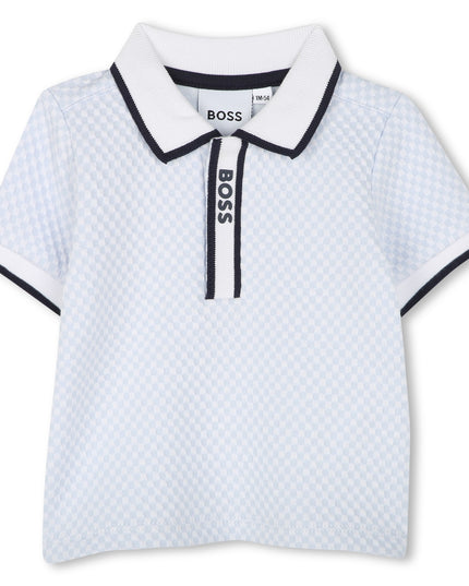 Pale Blue Polo Shorts Set