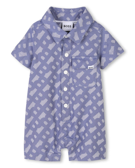Blue Patterned All-in-One Bucket Hat Set
