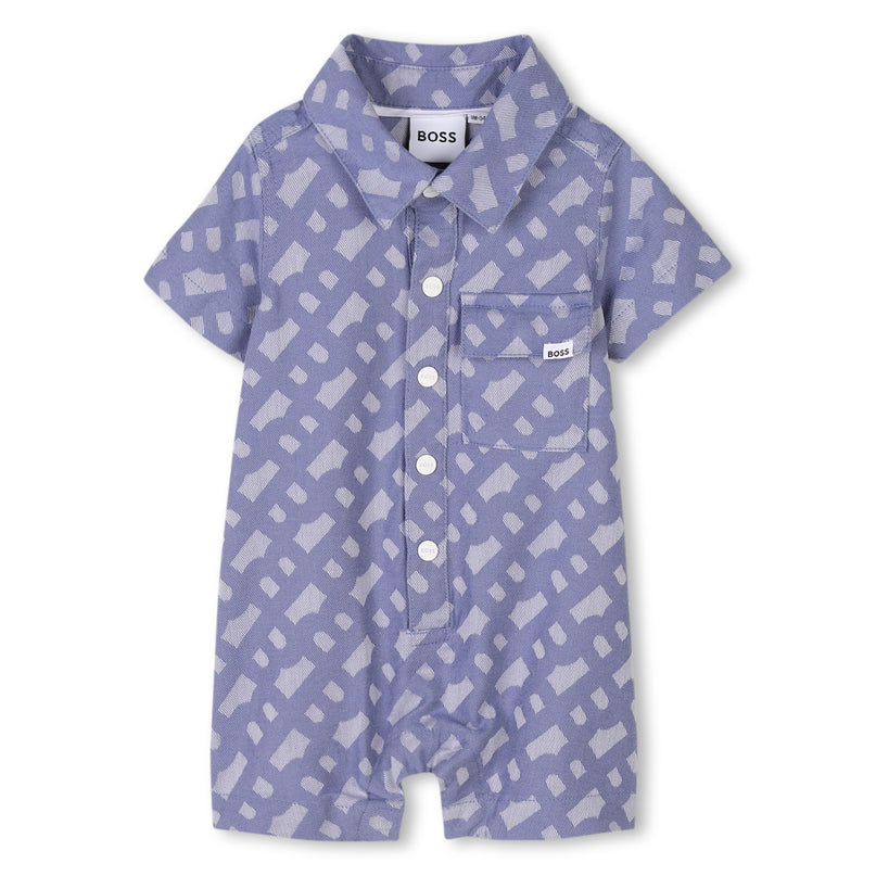 Blue Patterned All-in-One Bucket Hat Set