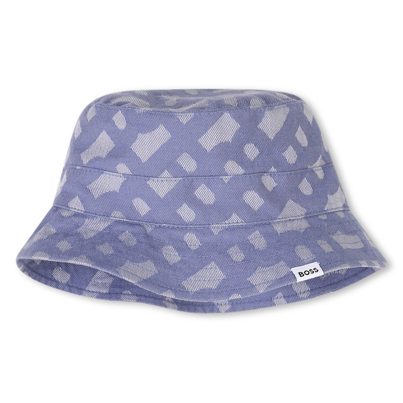Blue Patterned All-in-One Bucket Hat Set
