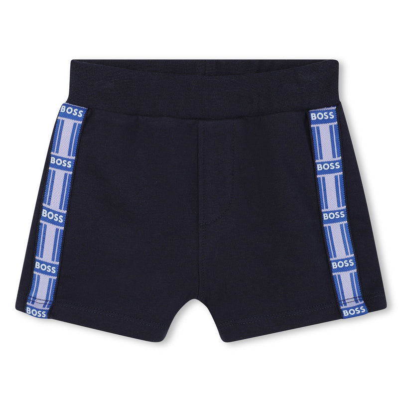 Pale Blue Cat-Bear Shorts Set