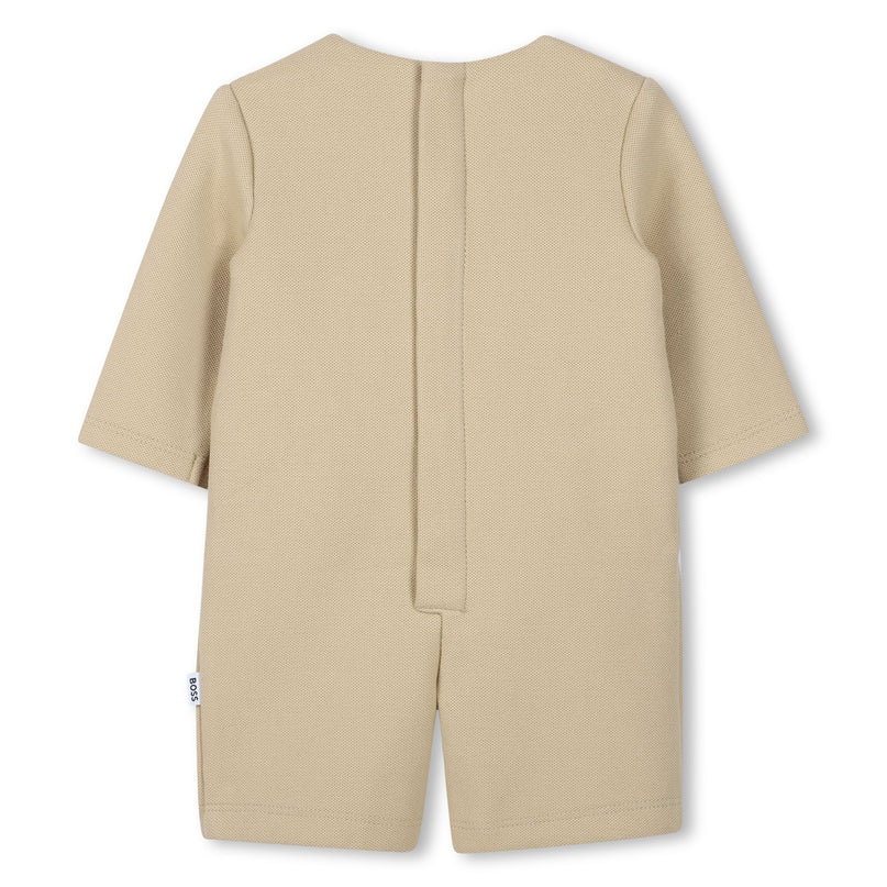 Beige and White Cotton Shortie