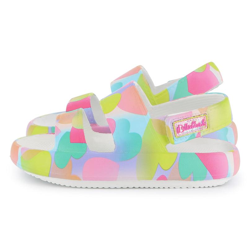 Multicolored Heart Sandals