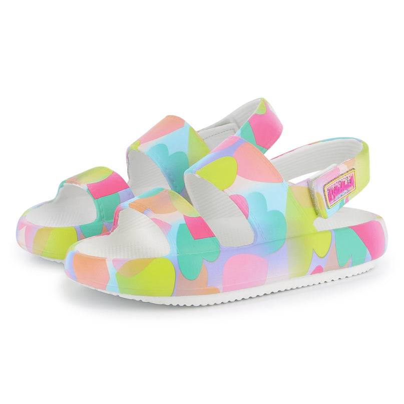 Multicolored Heart Sandals
