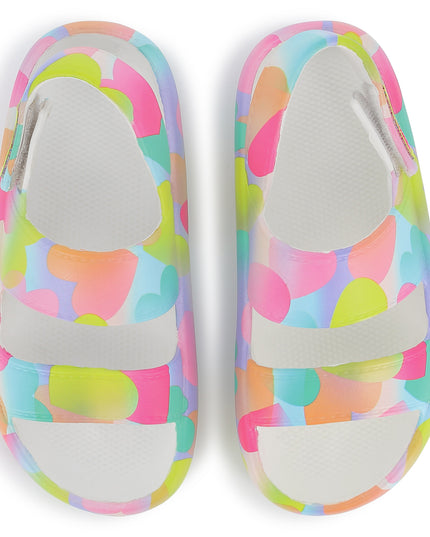 Multicolored Heart Sandals