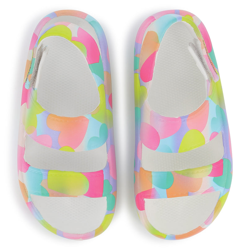 Multicolored Heart Sandals