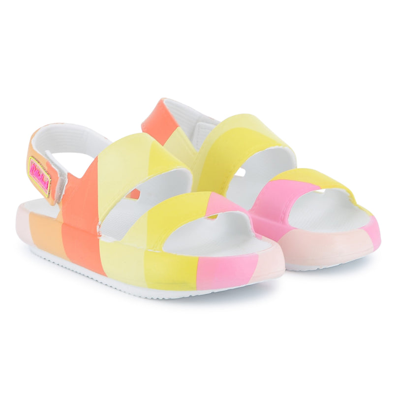 Multicolored Sunset Striped Sandals