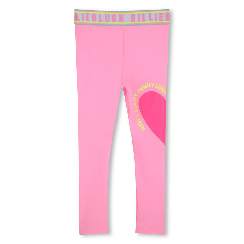 Pink Bubblegum Heart Sign Leggings
