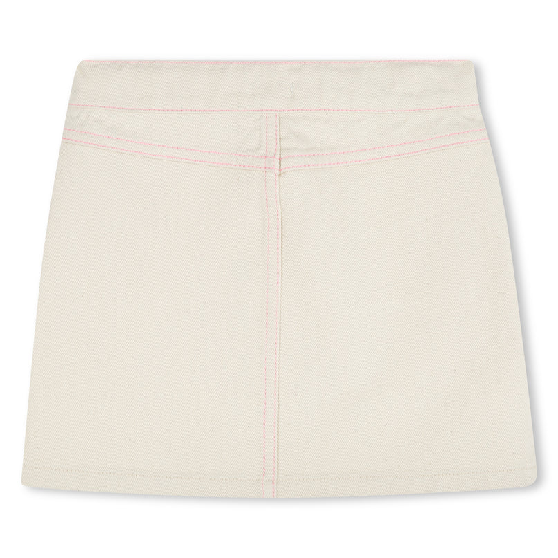 Beige Sand Rhinestone Embellished Skirt