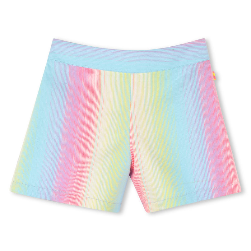 Multicolored Rainbow Denim Shorts