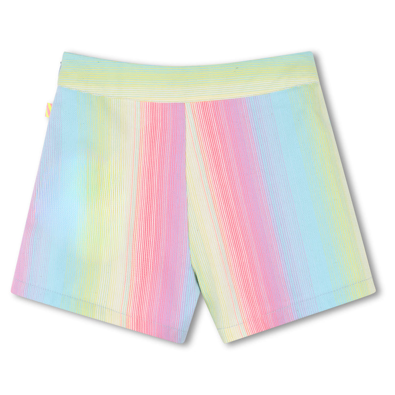 Multicolored Rainbow Denim Shorts