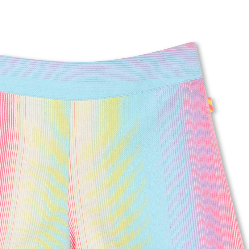 Multicolored Rainbow Denim Shorts