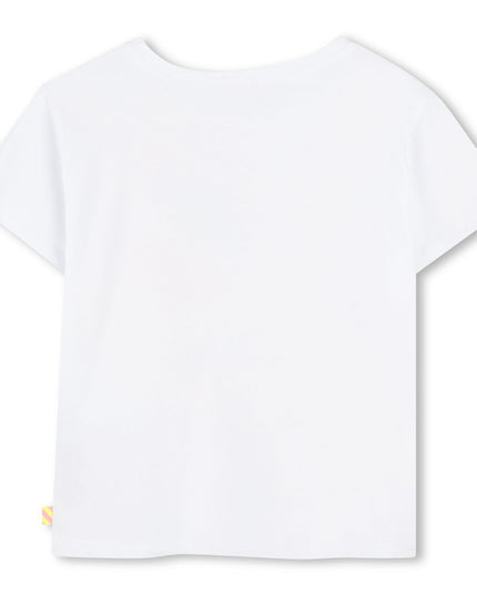 White Multicolored Sequin Carnival T-Shirt