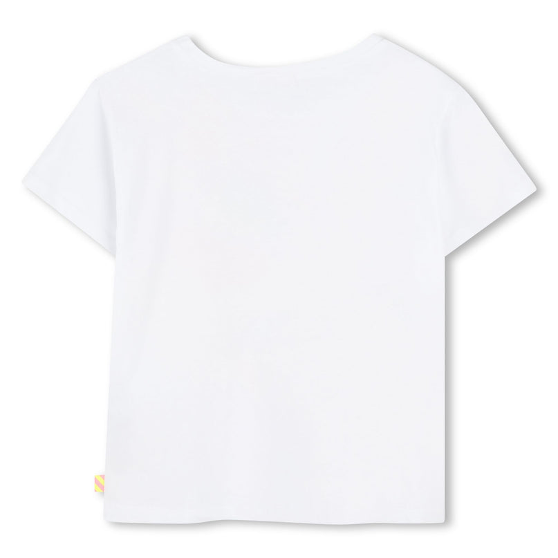 White Multicolored Sequin Carnival T-Shirt