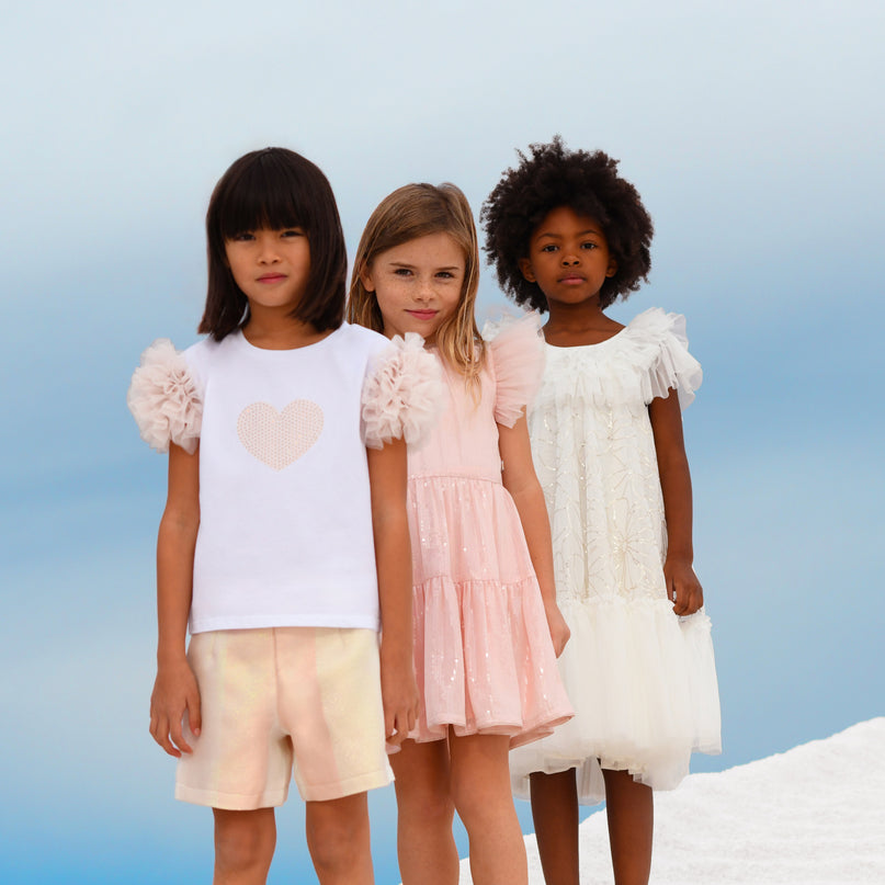 Ivory Faded-Effect Multicolored Shorts