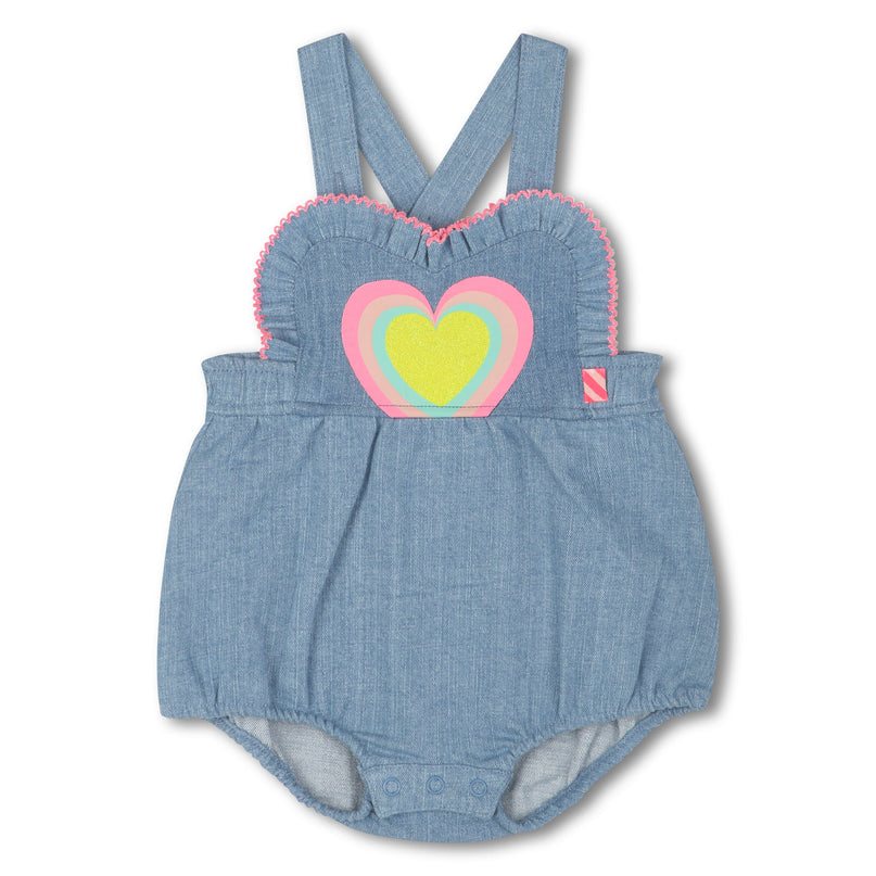 Blue Denim Heart Romper