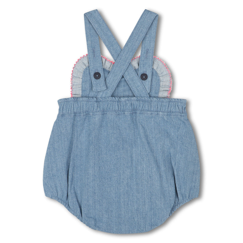 Blue Denim Heart Romper