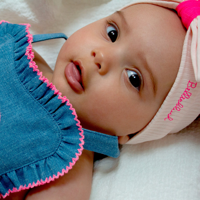Blue Denim Heart Romper
