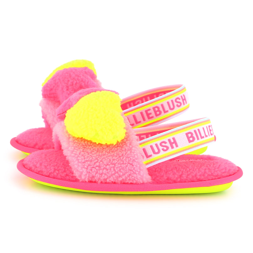 Pink Fluffy Slingback Strap Sandal