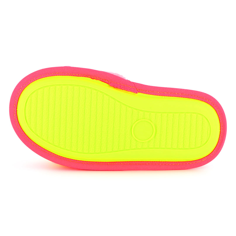 Pink Fluffy Slingback Strap Sandal