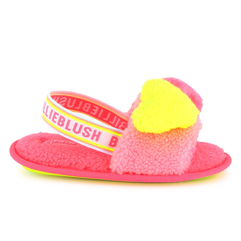 Pink Fluffy Slingback Strap Sandal