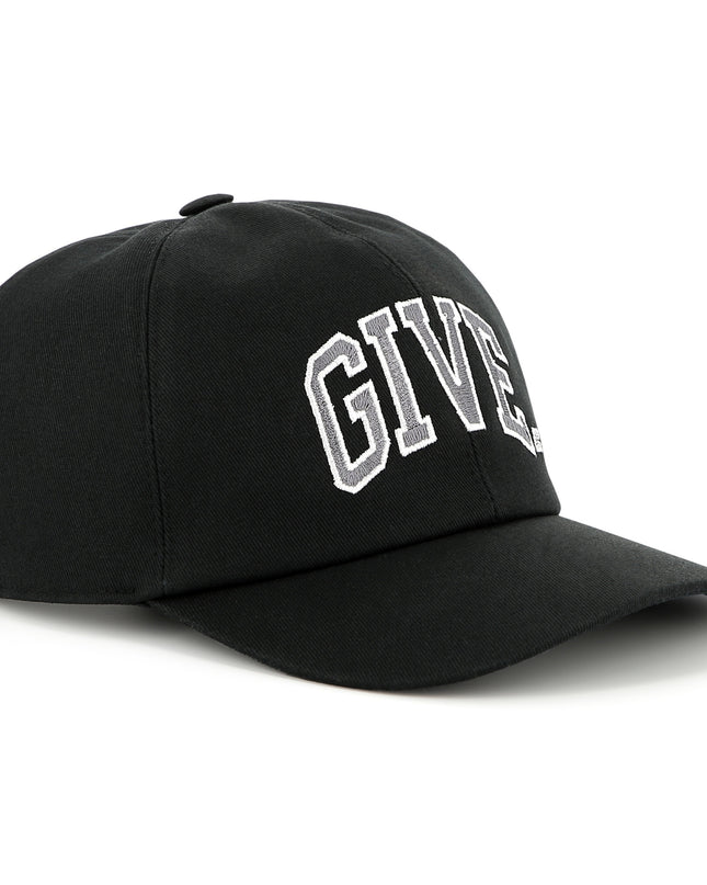 Black Front-Back Logo Cap