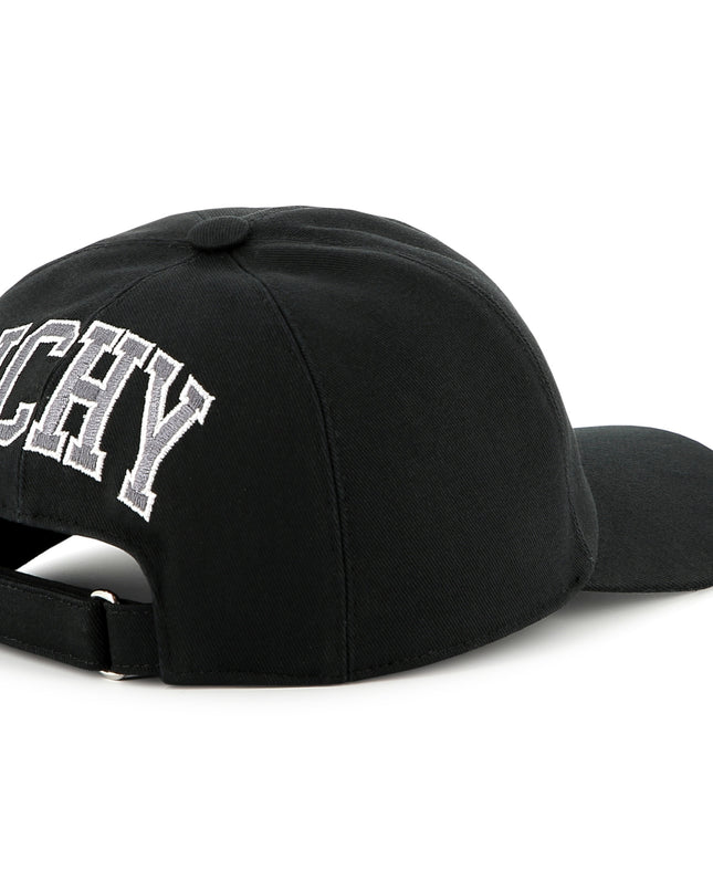 Black Front-Back Logo Cap