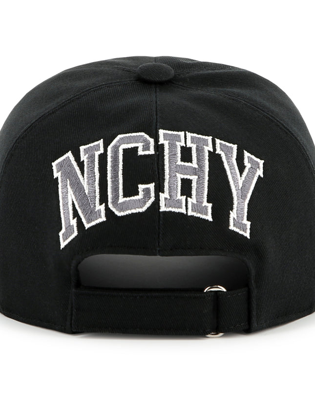 Black Front-Back Logo Cap