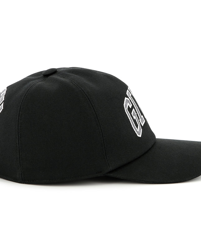 Black Front-Back Logo Cap