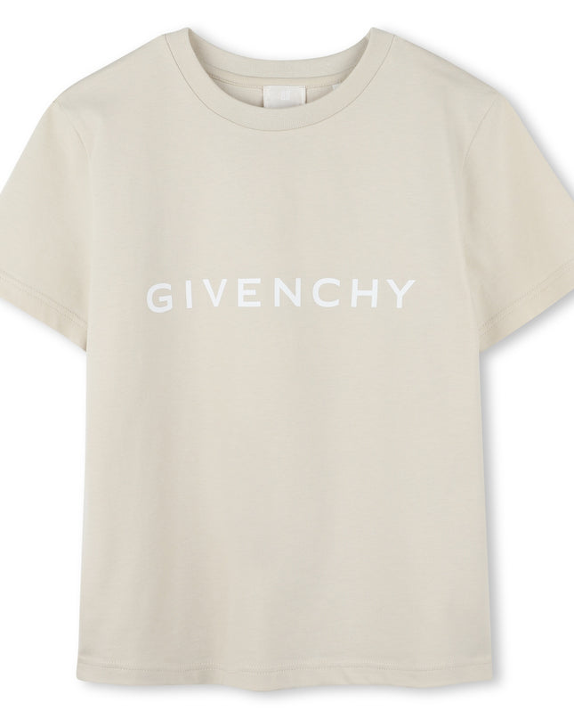 Givenchy-H30718-184-CREAM-SHORT SLEEVES TEE-SHIRT