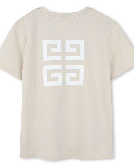 Givenchy-H30718-184-CREAM-SHORT SLEEVES TEE-SHIRT