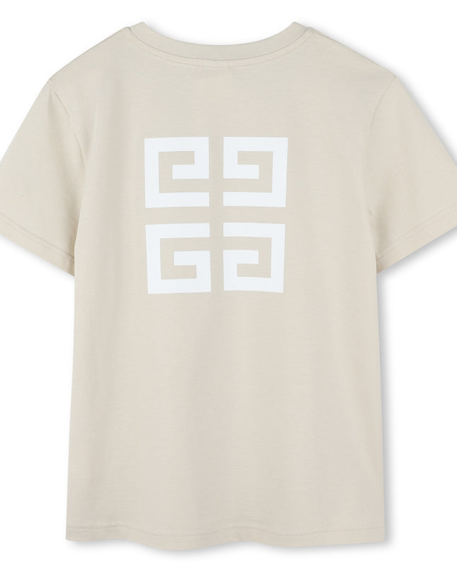 Givenchy-H30718-184-CREAM-SHORT SLEEVES TEE-SHIRT