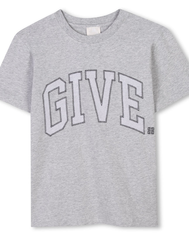 Givenchy-H30738-A01-GREY MARL-SHORT SLEEVES TEE-SHIRT
