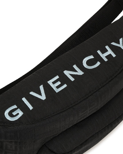 Black Light Blue Accented Fanny Pack