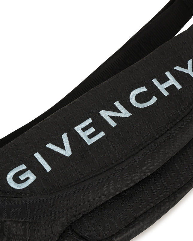 Black Light Blue Accented Fanny Pack